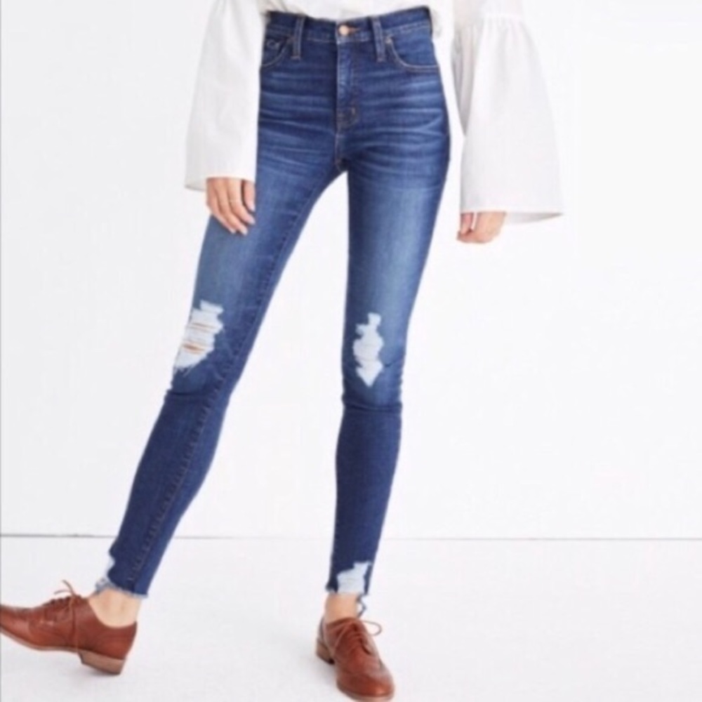 Madewell 9” high rise skinny jeans
